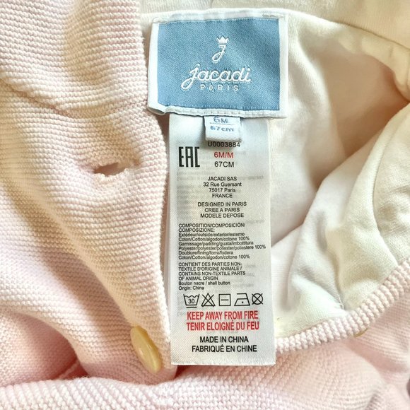 Jacadi 6m baby girl light sweater - blush pink - Picture 2 of 3